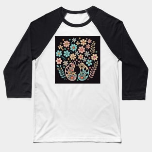 Paw floral Baseball T-Shirt